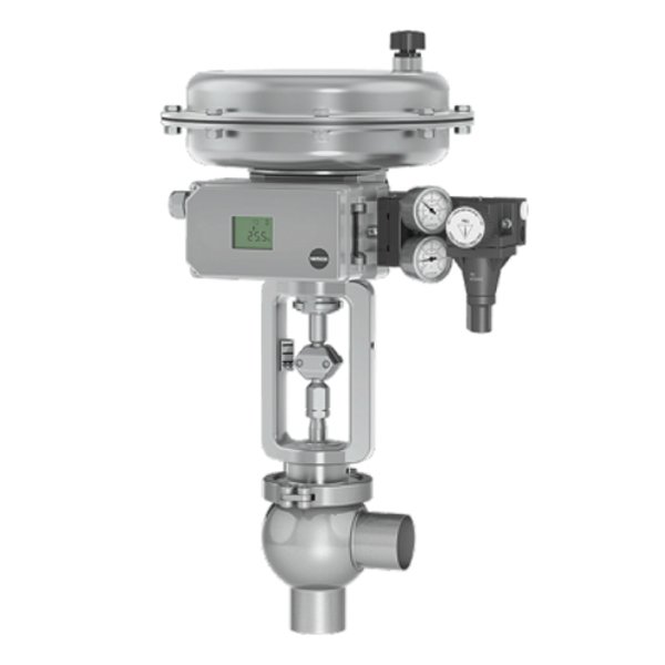 Hygienic Actuated Samson Angle Control Valves 3347 FDA 3A EHEDG USDA